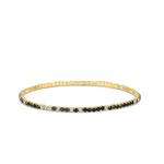 My Fun Colors My Fun Colors Petite Crystal Tennis Bracelet Black Diamond/Gold