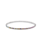 My Fun Colors My Fun Colors Petite Crystal Tennis Bracelet Lavender Mix/Silver