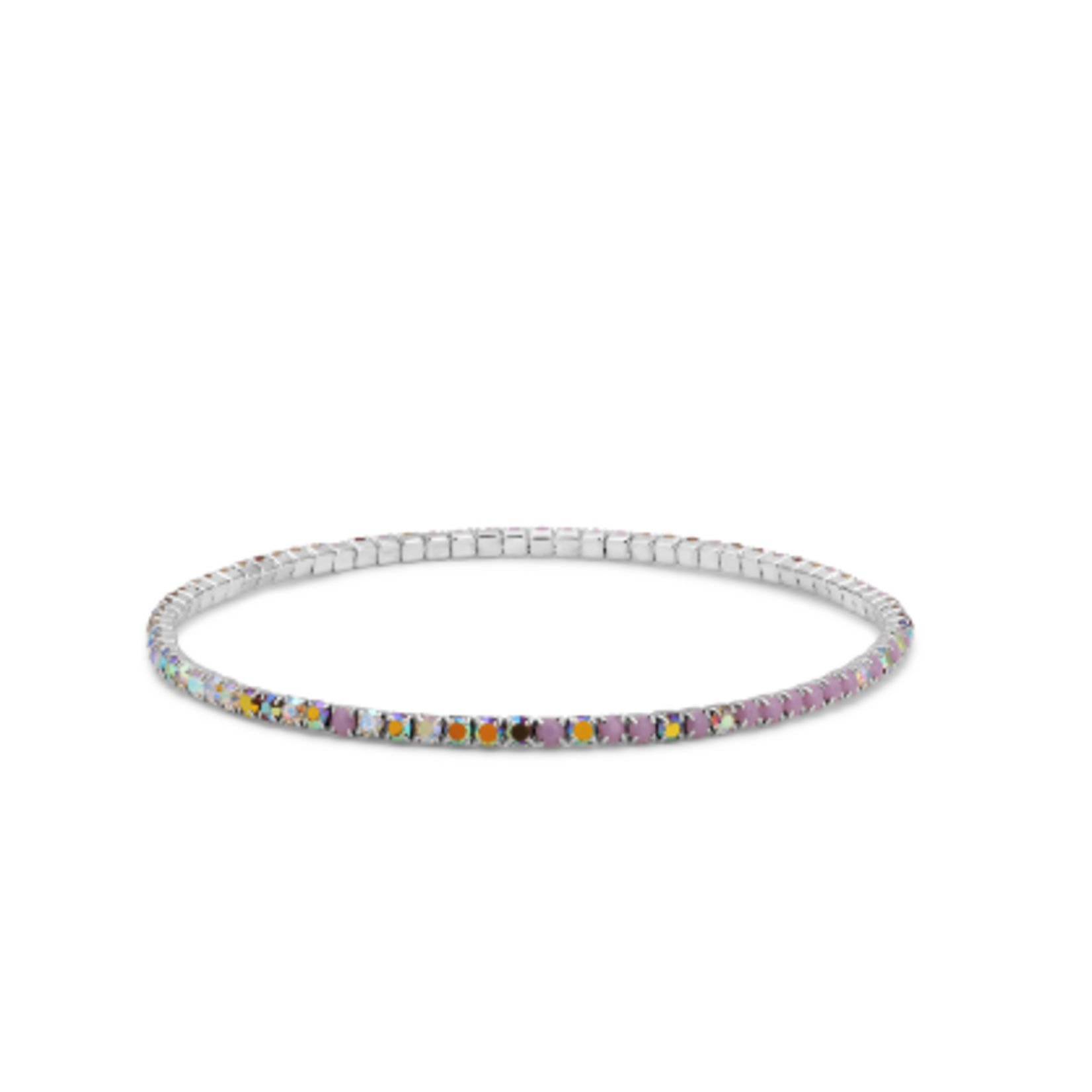 My Fun Colors My Fun Colors Petite Crystal Tennis Bracelet Lavender Mix/Silver