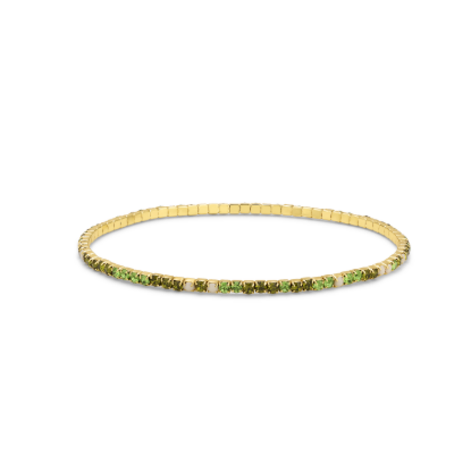 My Fun Colors My Fun Colors Petite Crystal Tennis Bracelet Olive Mix/Gold