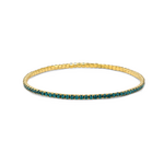 My Fun Colors My Fun Colors Petite Crystal Tennis Bracelet Blue Zircon/Gold