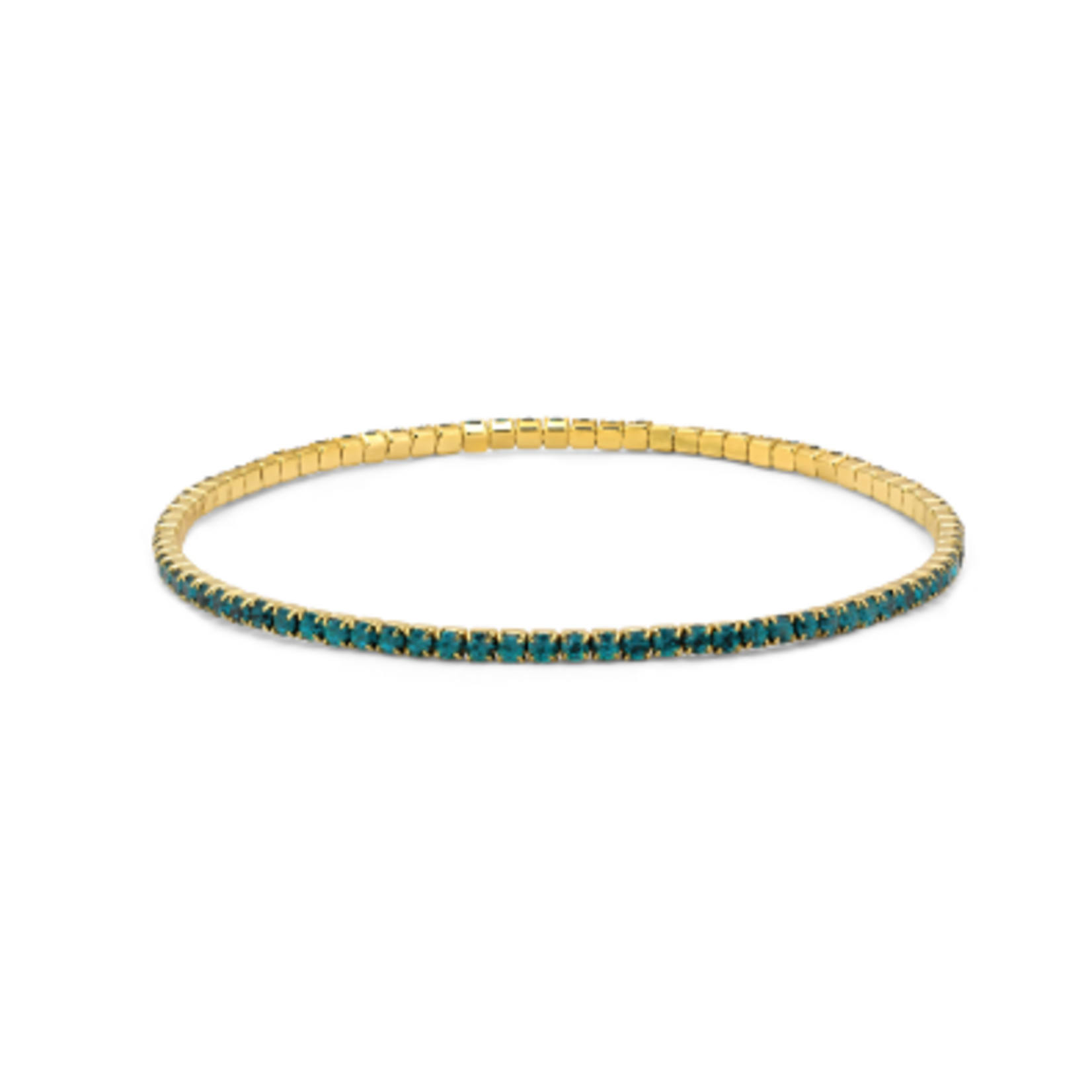 My Fun Colors My Fun Colors Petite Crystal Tennis Bracelet Blue Zircon/Gold
