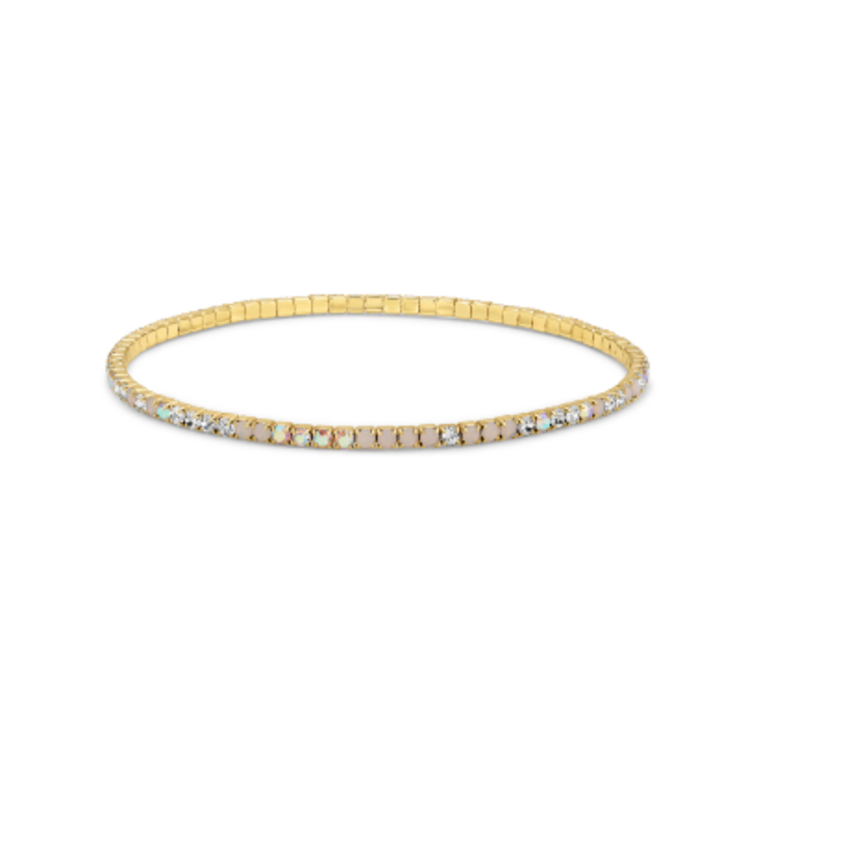 My Fun Colors My Fun Colors Petite Crystal Tennis Bracelet White Mix/Gold