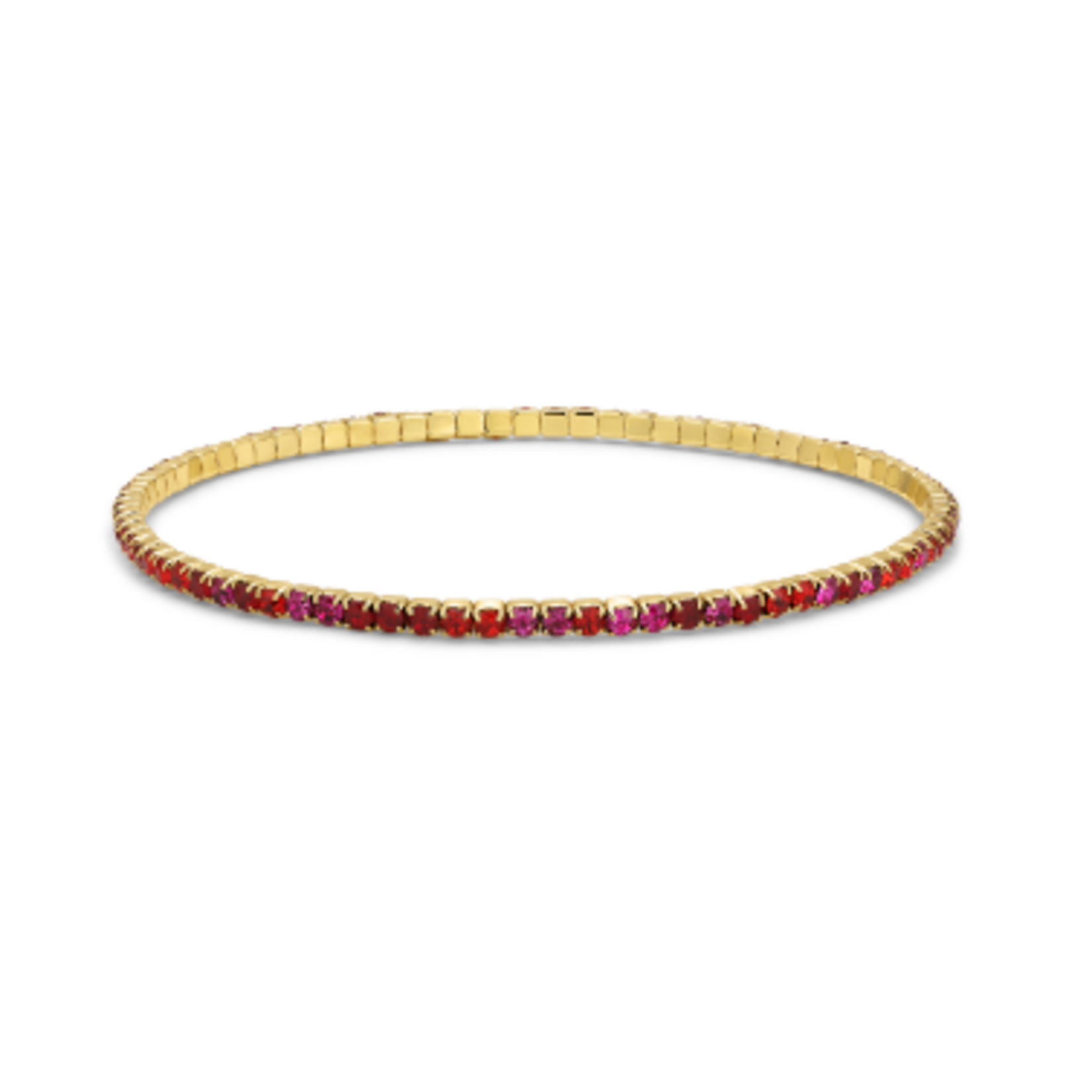 My Fun Colors My Fun Colors Petite Crystal Tennis Bracelet Siam Mix/Gold