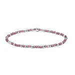 My Fun Colors My Fun Colors Crystal Beaded Bracelet Amethyst Silver