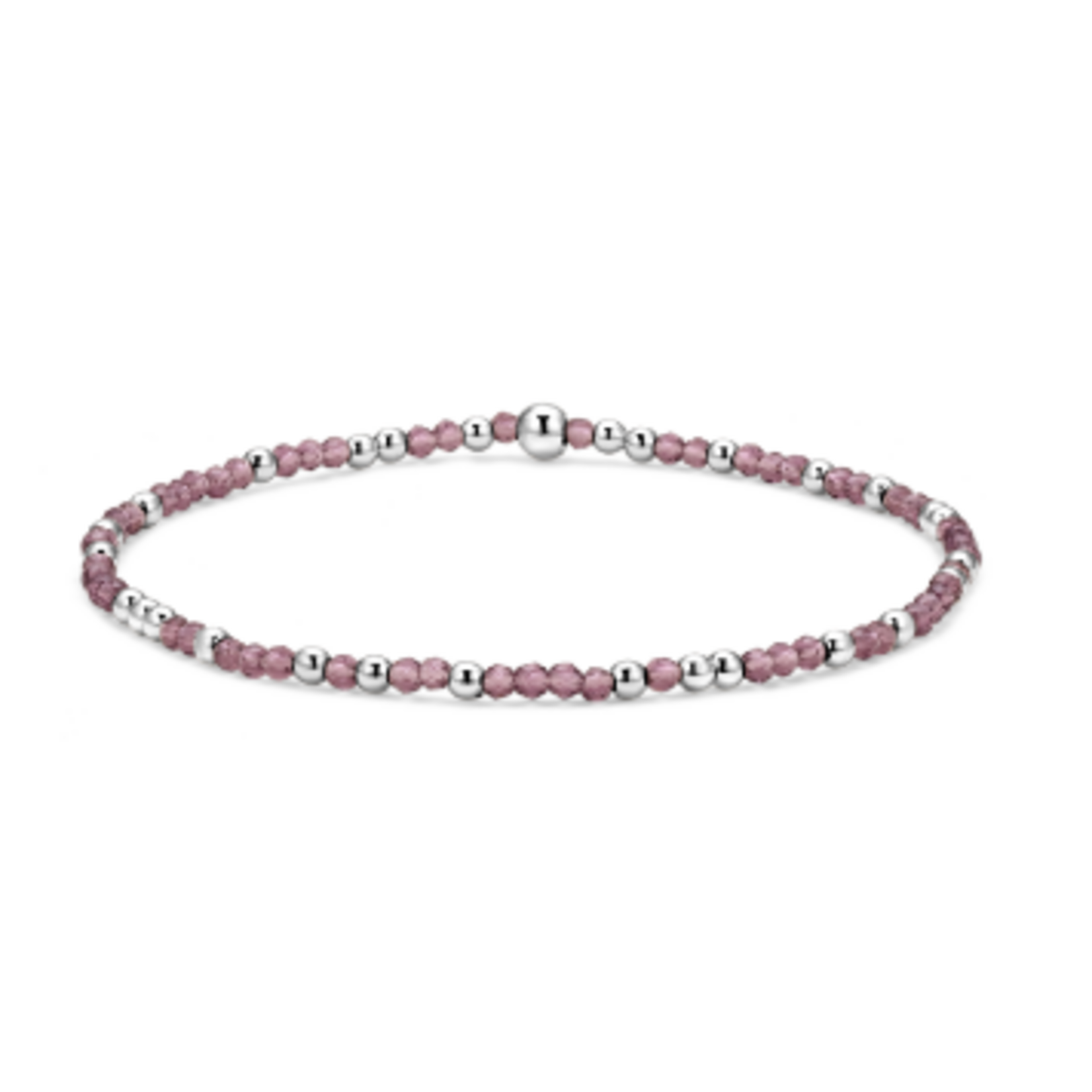 My Fun Colors My Fun Colors Crystal Beaded Bracelet Amethyst Silver