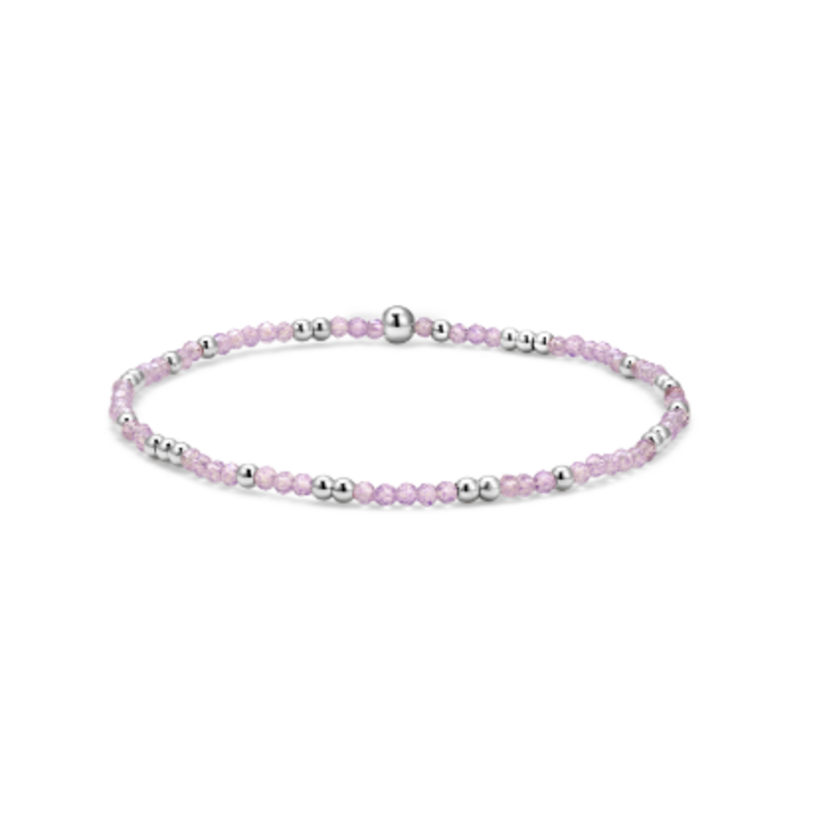 My Fun Colors My Fun Colors Crystal Beaded Bracelet Lavender Silver