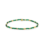 My Fun Colors My Fun Colors Crystal Beaded Bracelet Forest Green Gold