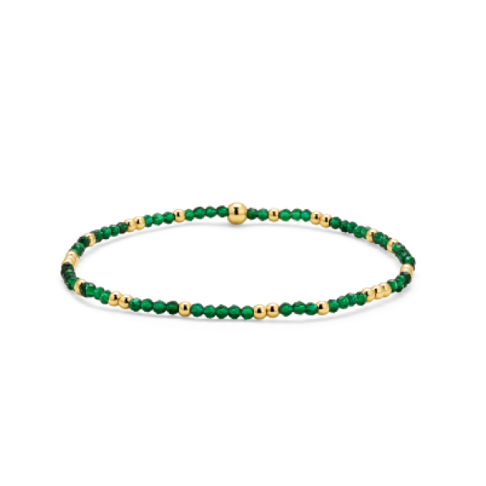 My Fun Colors My Fun Colors Crystal Beaded Bracelet Forest Green Gold