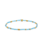 My Fun Colors My Fun Colors Crystal Beaded Bracelet Aqua Gold