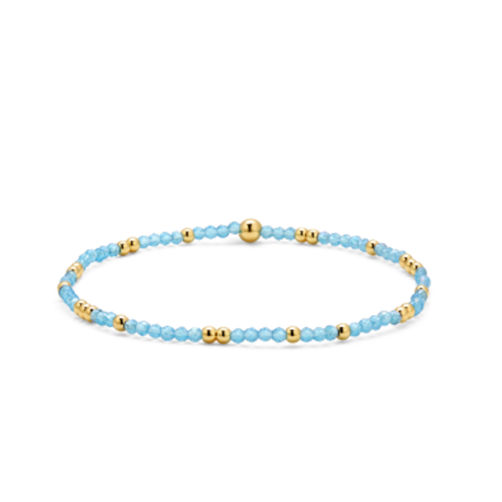 My Fun Colors My Fun Colors Crystal Beaded Bracelet Aqua Gold