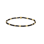 My Fun Colors My Fun Colors Crystal Beaded Bracelet Black Gold