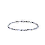 My Fun Colors My Fun Colors Crystal Beaded Bracelet Blue Mix Silver