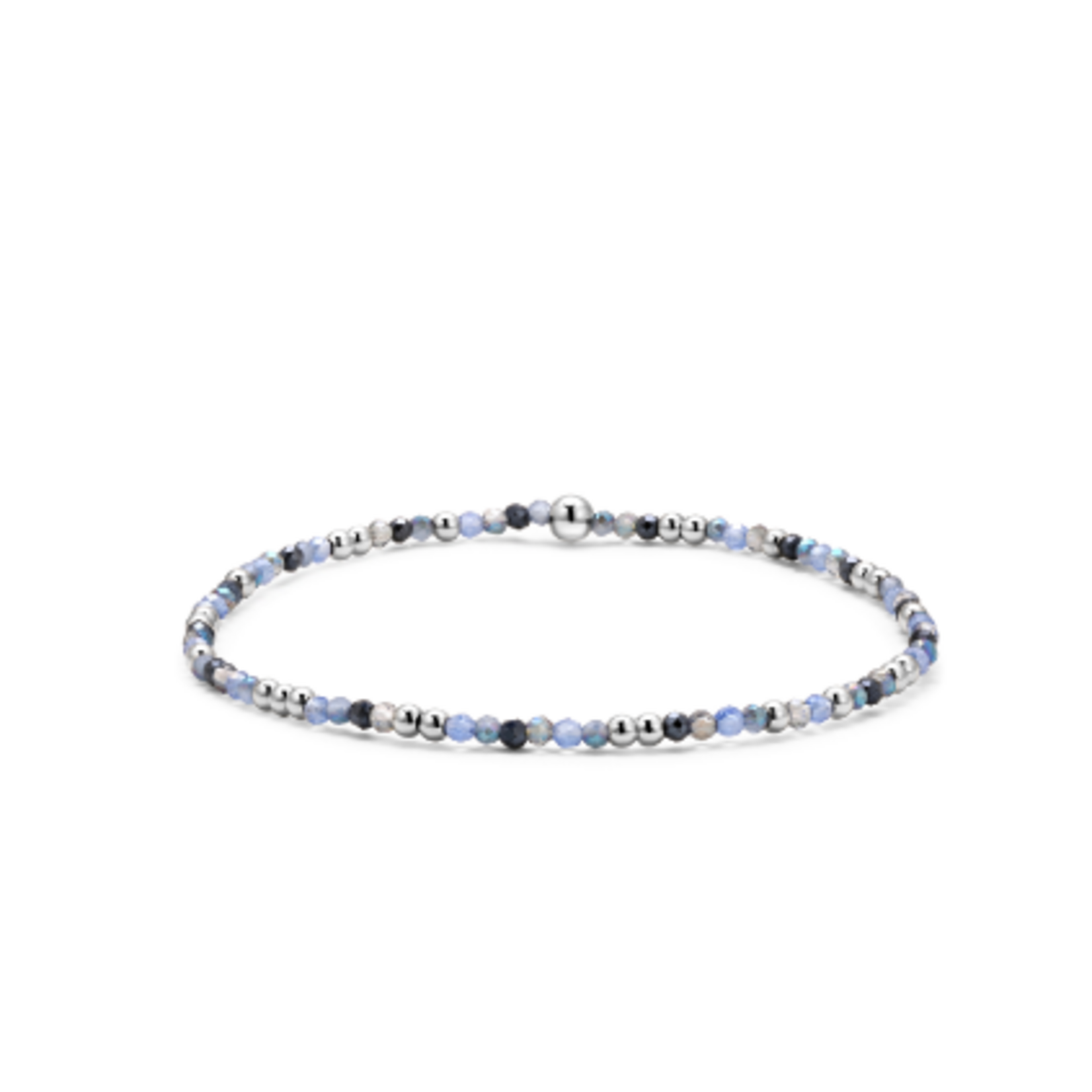 My Fun Colors My Fun Colors Crystal Beaded Bracelet Blue Mix Silver