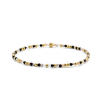 My Fun Colors My Fun Colors Crystal Beaded Bracelet Black Diamond Mix Gold