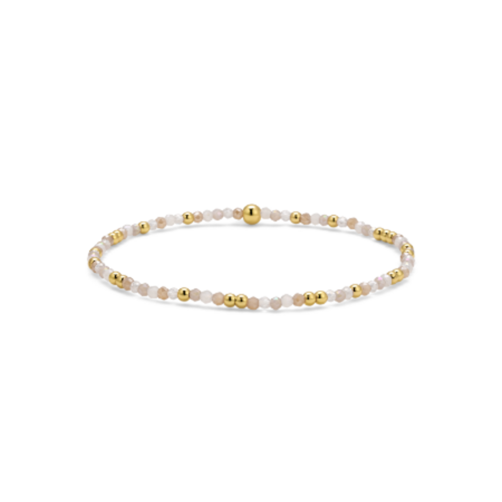 My Fun Colors My Fun Colors Crystal Beaded Bracelet Cream Mix Gold