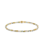 My Fun Colors My Fun Colors Crystal Beaded Bracelet Sage Mix Gold