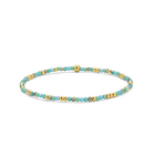 My Fun Colors My Fun Colors Crystal Beaded Bracelet Aqua Mix Gold