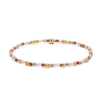 My Fun Colors My Fun Colors Crystal Beaded Bracelet Cranberry Mix Gold