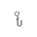 My Fun Colors My Fun Colors Rhinestone Initial Silver U