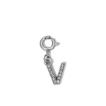 My Fun Colors My Fun Colors Rhinestone Initial Silver V
