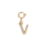 My Fun Colors My Fun Colors Rhinestone Initial Gold V