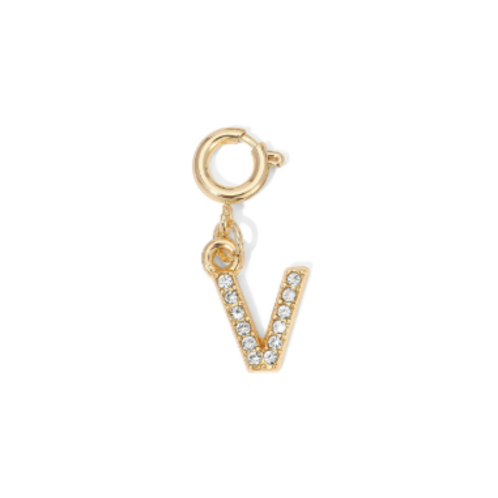My Fun Colors My Fun Colors Rhinestone Initial Gold V