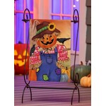Evergreen Jack the Scarecrow Burlap Garden Flag