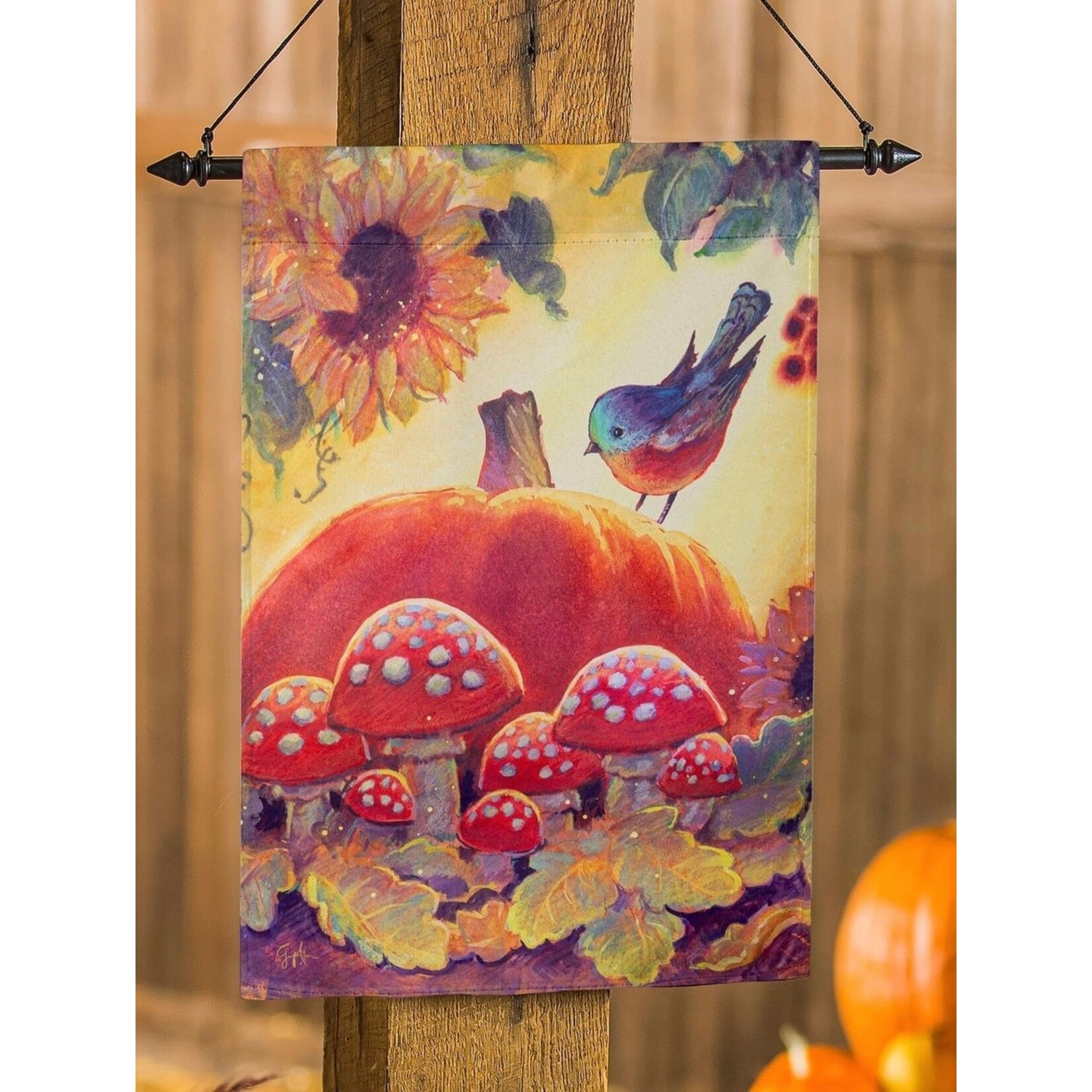 Evergreen Autumn Light Garden Flag
