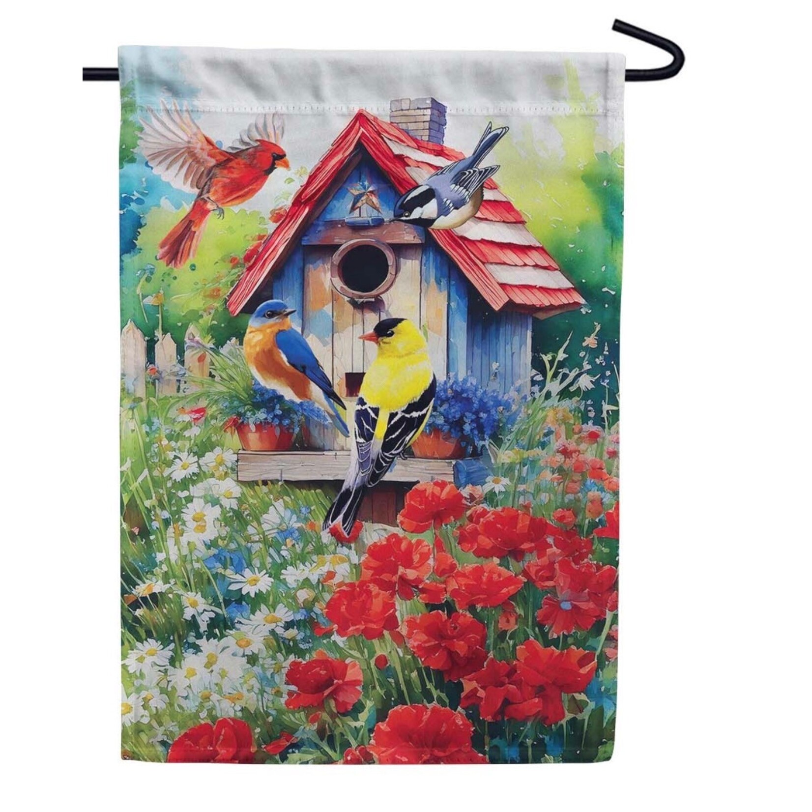 Evergreen Americana Songbirds Garden Flag