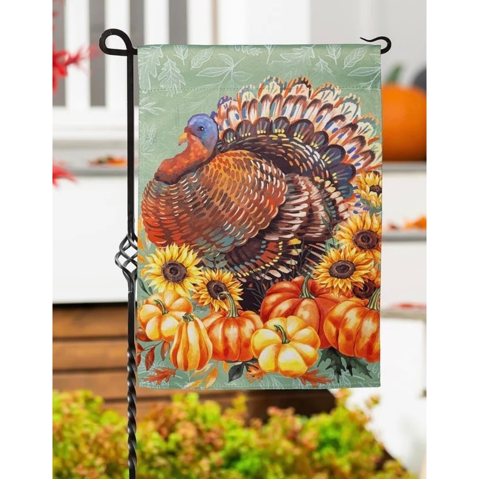 Evergreen Grateful Gatherings Garden Flag