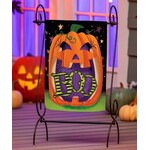 Evergreen Boo Jack Pumpkin Garden Flag