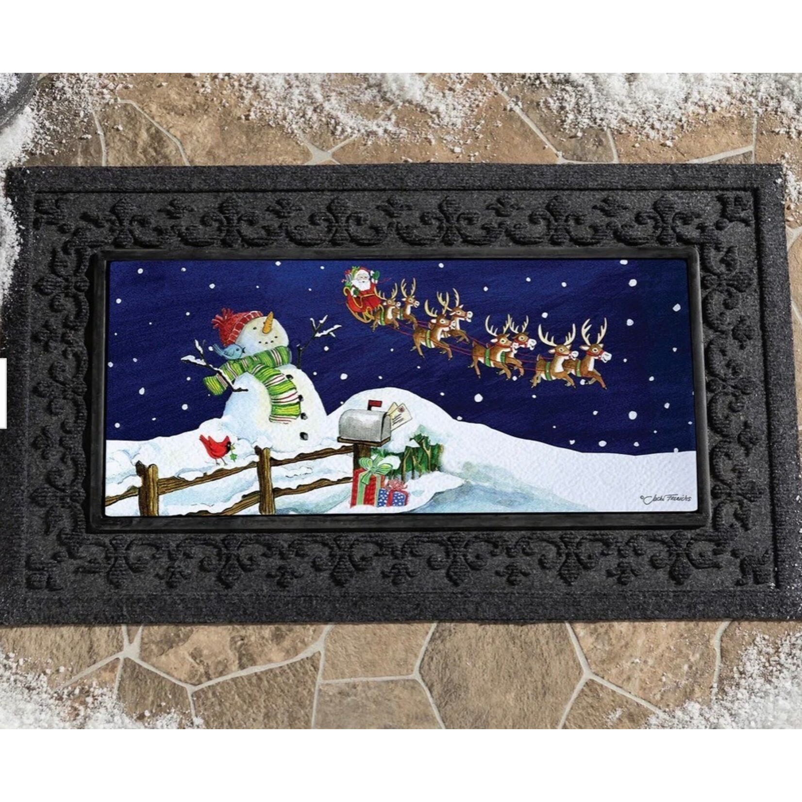 Evergreen Santa & Snowman Switch Mat