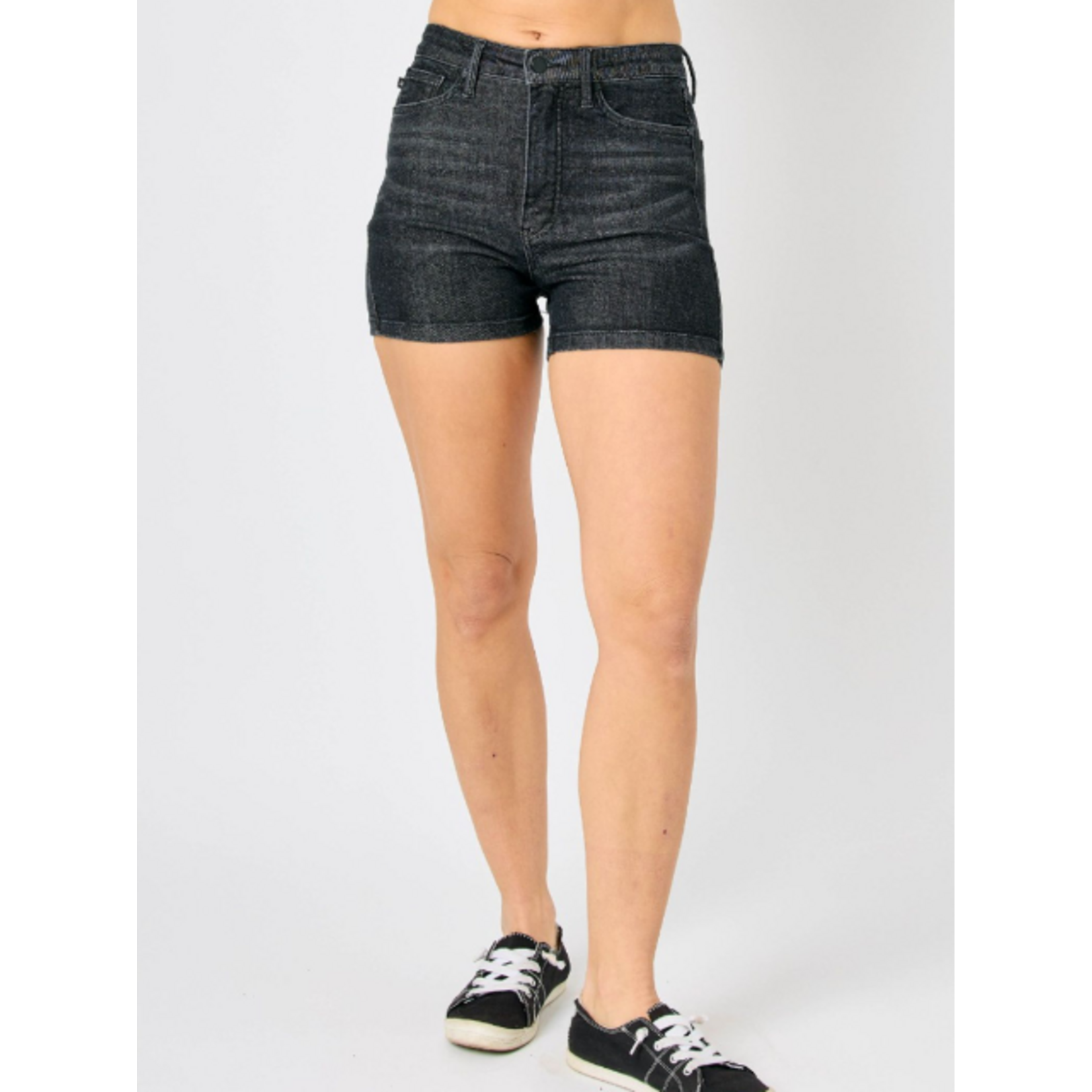 Judy Blue Judy Blue Tummy Control Washed Shorts Black 150247