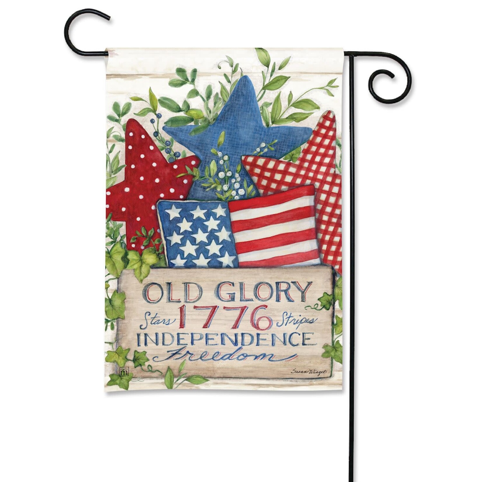 Studio M Old Glory Patriotic Stars Garden Flag