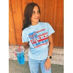 Top Notch Top Notch 4th of July Americana Bow Shirt