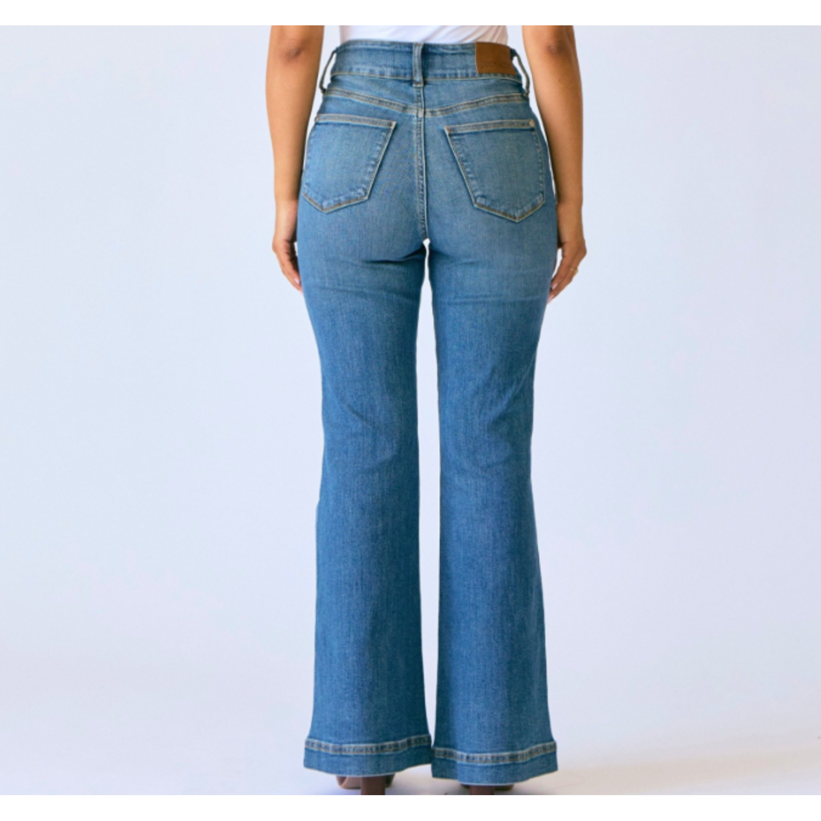 Judy Blue Judy Blue HW Petite Flare Tummy Control Double Button 881018