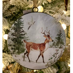Raz Deer in the Woods Disc Ornament