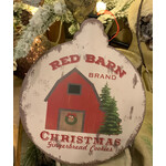 Gerson Red Barn Christmas Ornament