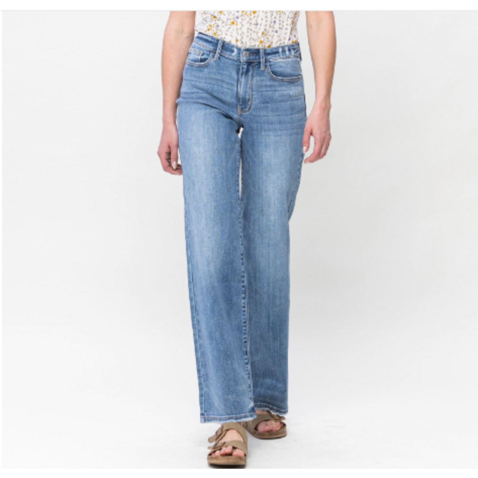 Judy Blue Judy Blue Mid Rise Vintage Wash Wide Leg 82514