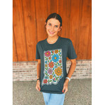 The Way Down South The Way Down South Retro Floral Indiana Graphic Tee Charcoal