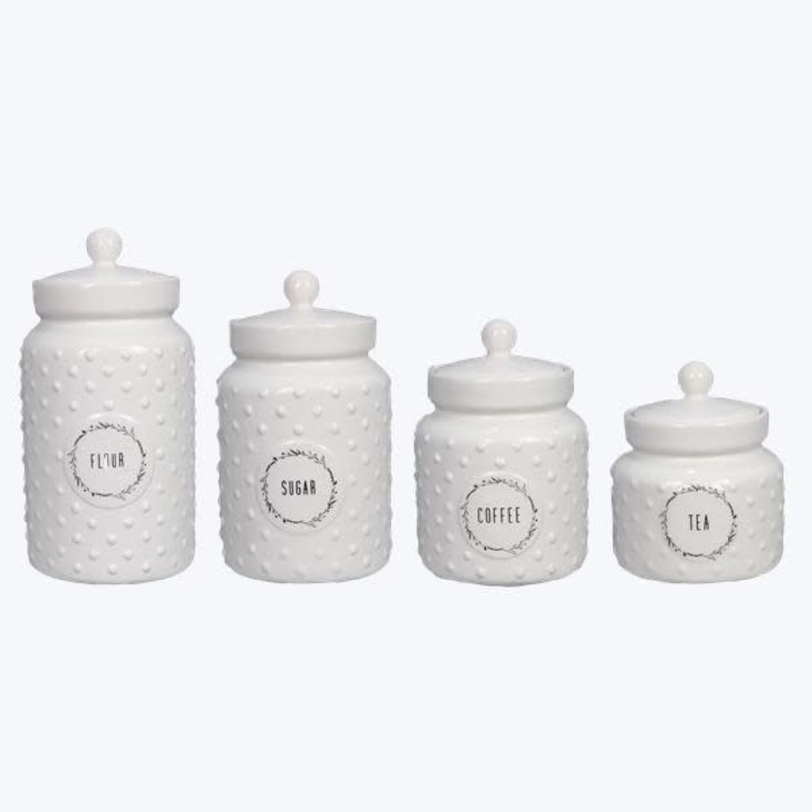 Youngs Cottage Core Ceramic Canister Set