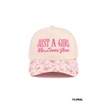 Zenana Zenana Just A Girl Who Loves Jesus Canvas Cap Floral