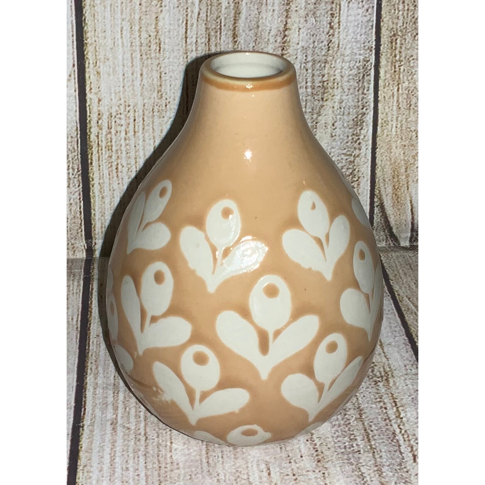Youngs Stoneware Natural & White Vase Style 1