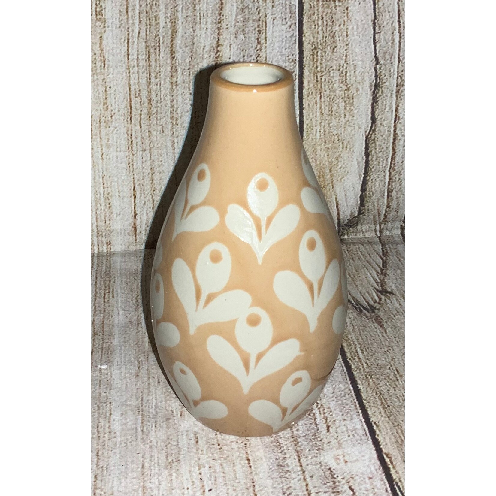 Youngs Stoneware Natural & White Vase Style 2