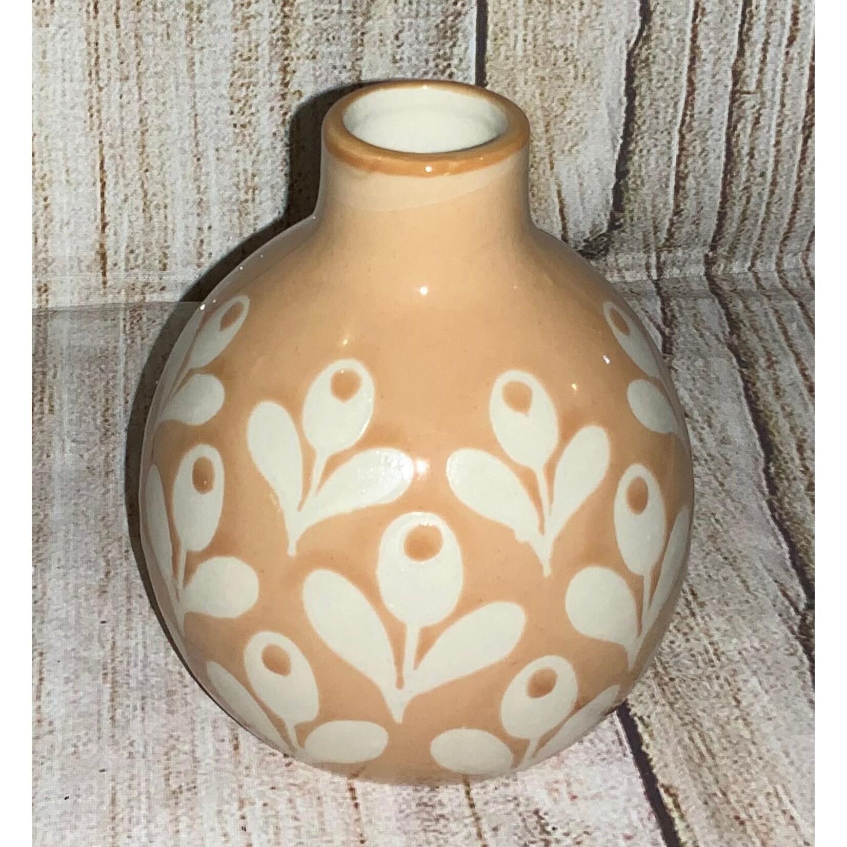 Youngs Stoneware Natural & White Vase Style 3