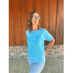 Zenana Zenana Halo Snow Washed Relaxed Fit Tee Sky Blue