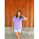 Zenana Zenana Halo Snow Washed Relaxed Fit Tee Violet