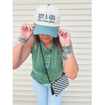 Zenana Zenana Just A Girl Who Loves Jesus Canvas Cap Dark Forest