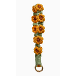 Adorro Adorro Macrame Sunflower Wristlet Keychain